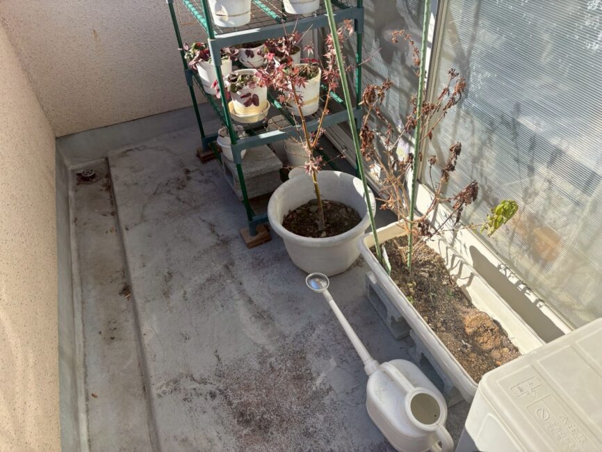 工事前のベランダ床の様子