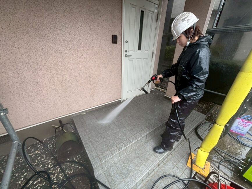 写真：洗浄後の外壁の状態