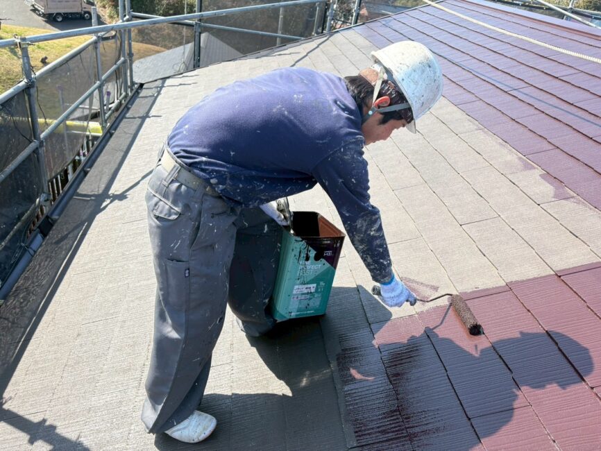 住友林業の家の屋根塗装